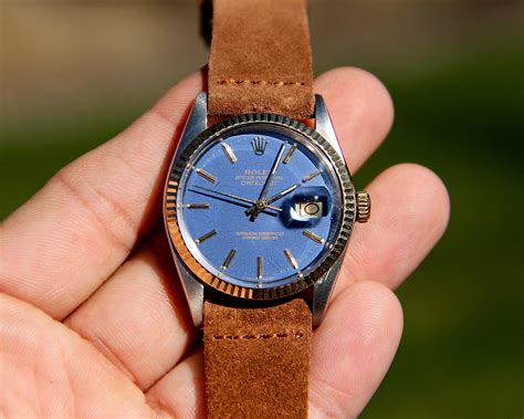 rolex flat blue dial|rolex vintage blue dial.